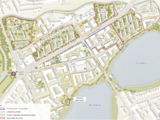 Map taken from the Design and Access statement part1 submitted by Berkeley Homes to Hackney for approval